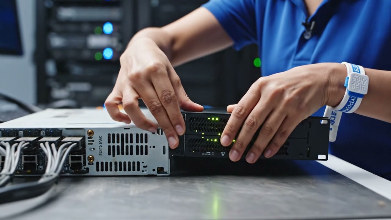 Técnica conectando um módulo de servidor em uma infraestrutura de processamento de dados